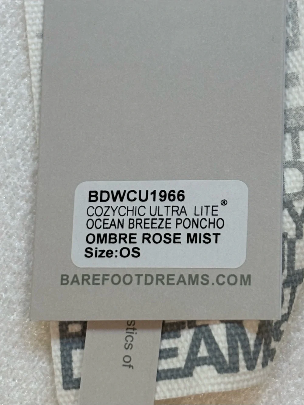 Barefoot Dreams textured poncho light